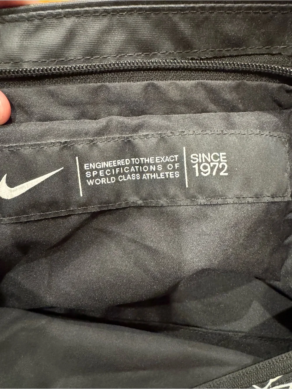 Nike Black and White Geometric Sport Duffel - Picture 7 of 10